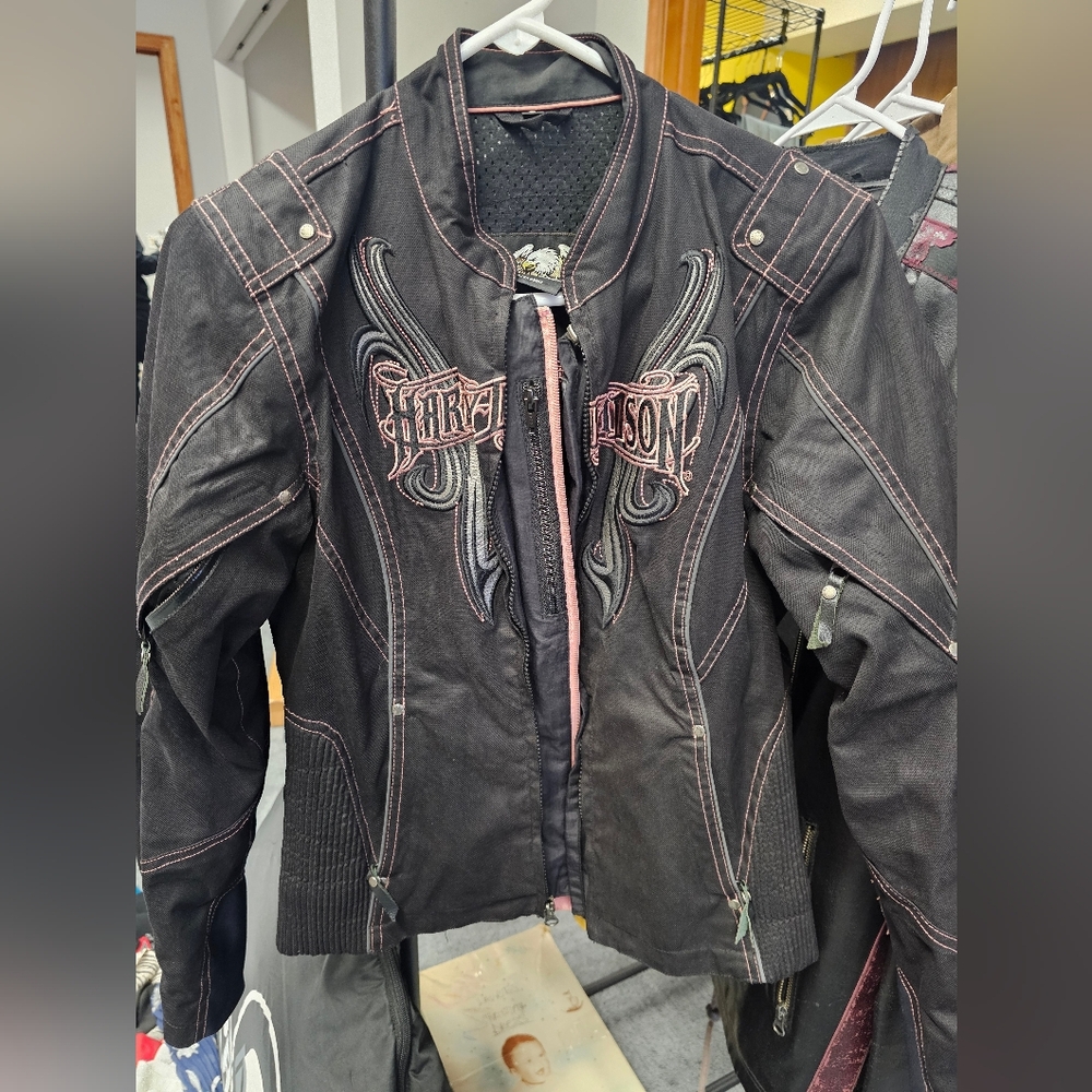 Harley Davidson Woman's Protective Jacket  Polyester/Nylon With Pads Size SMALL